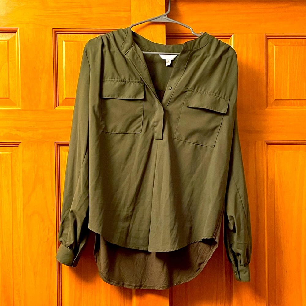 Time & Tru Button Down Top Size Large